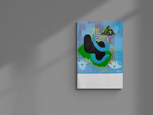 Snake on Blue