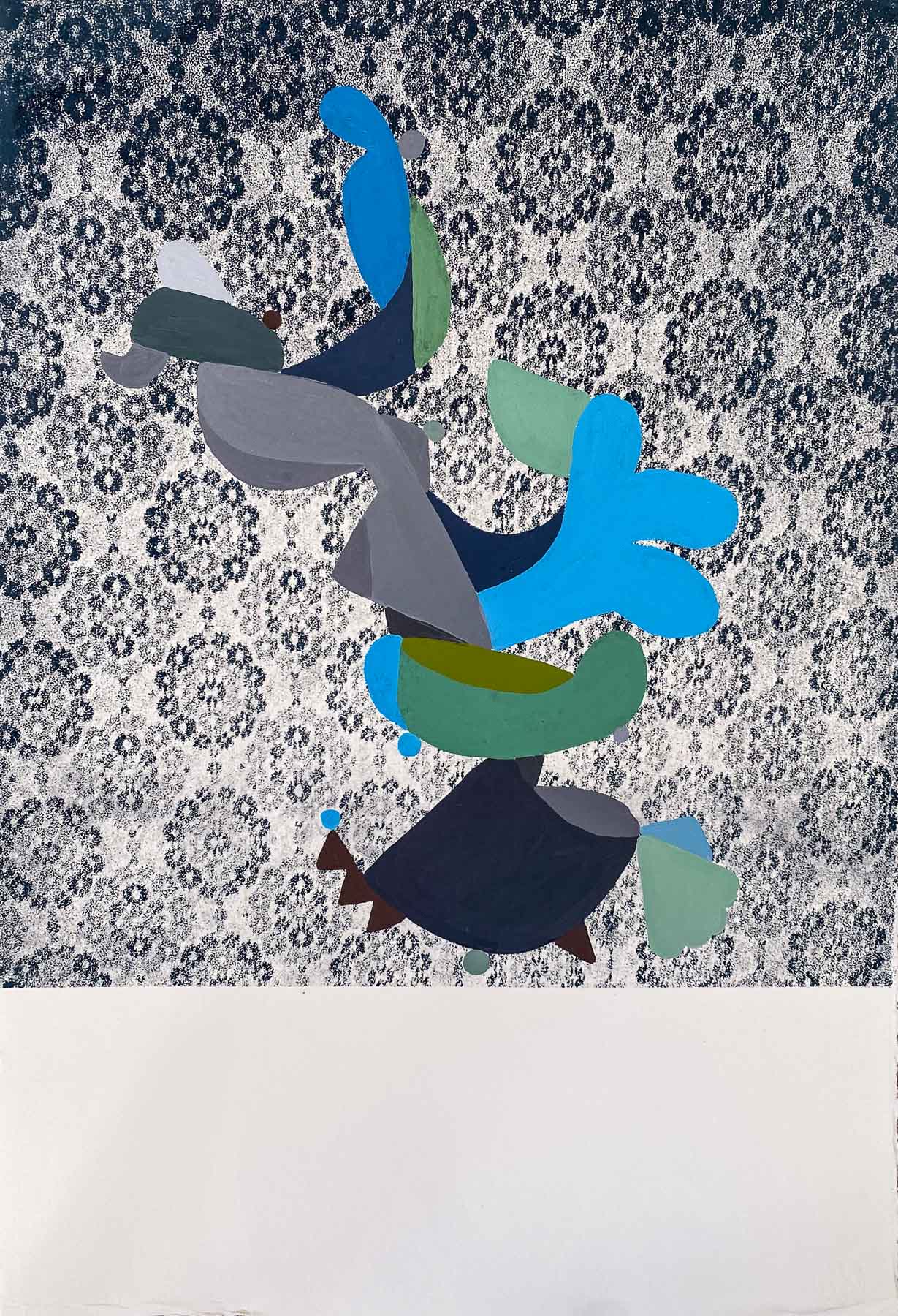 Biomorphic Form on Grey