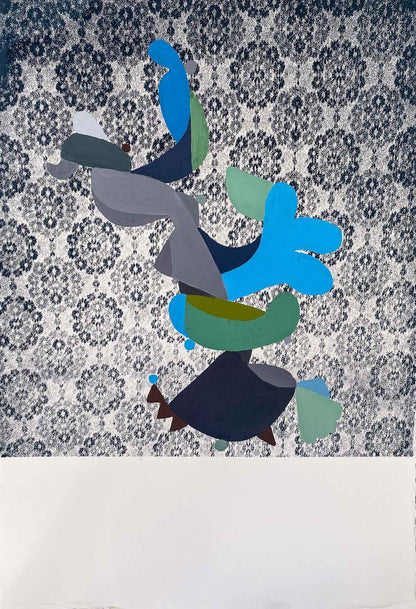 Biomorphic Form on Grey