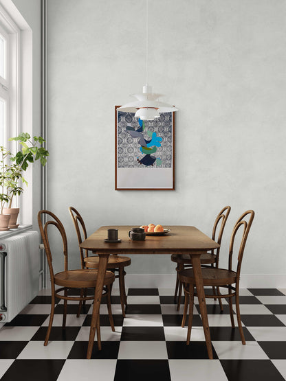 Biomorphic Form on Grey