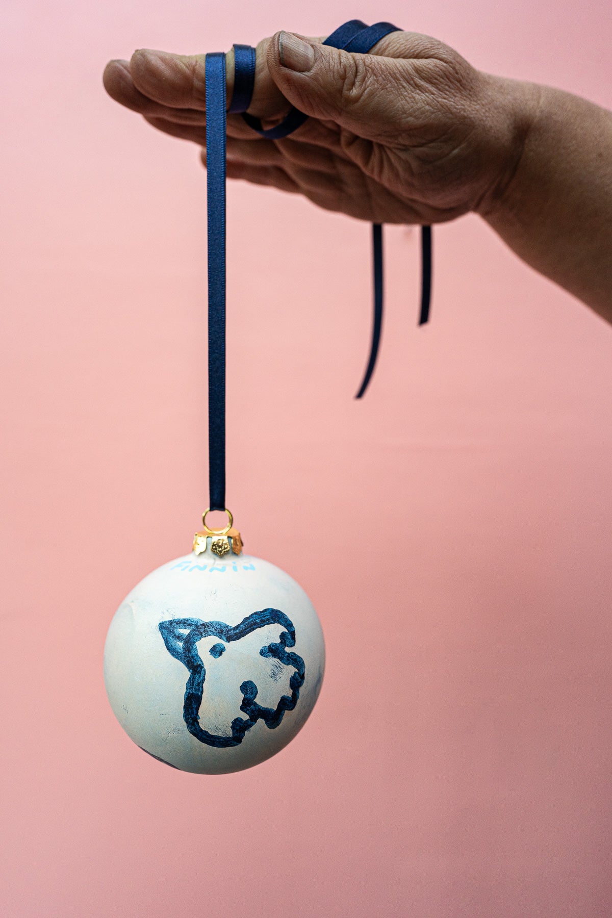 "Words are Lions or Flowers No.4" - Hand-Painted Ceramic Ornament